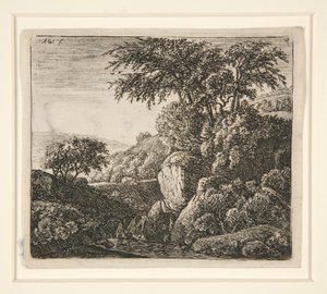 Det lille vandfald, fra et sæt af 4 raderinger, B. 3-6
