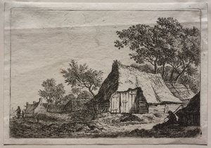 Tolv landskaber: Plade I, Den lille Hamlet af Anthonie Waterloo