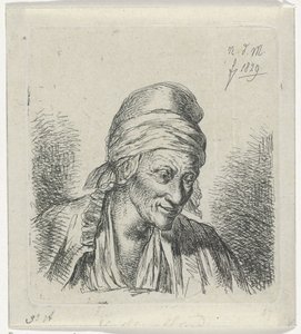 Gammel kvinde til højre af Anthonie Willem Hendrik Nolthenius de Man