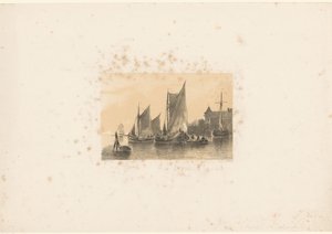 Sejlbåde på floden af Anthonie van Volkom