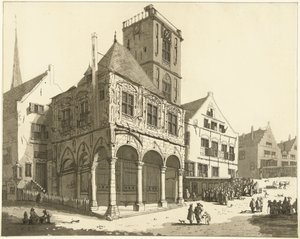Det gamle rådhus i Amsterdam
