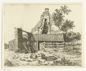 Sivskærer til ruinerne af Huset Snaatburg i Maarssen af Anthonie van den Bos