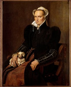 Portræt af kunstnerens kone Maleri af Antonio Moro (1517-1575) 1500-tallet Madrid, Prado Museum