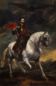 Rytterportræt af kejser Karl V, ca. 1620 af Anthony van Dyck