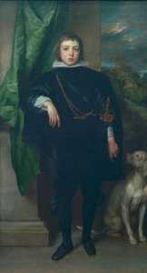 Prins Ruprecht af Pfalz med en hund af Anthony van Dyck