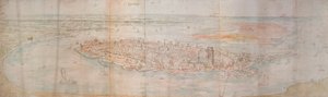 Panoramaudsigt over Dordrecht fra et forhøjet punkt mod vest, 1545