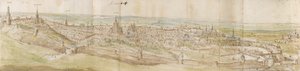 Panoramaudsigt over Leuven fra nordvest, c1550-1570 af Anthonis van den Wyngaerde