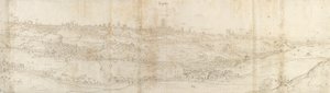 Panoramaudsigt over Segovia fra øst, c1550-1560 af Anthonis van den Wyngaerde