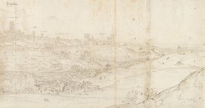 Panoramaudsigt over Segovia fra øst, c1560-1570 af Anthonis van den Wyngaerde