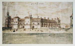 Alcazar i Madrid af Anthonis van den Wyngaerde