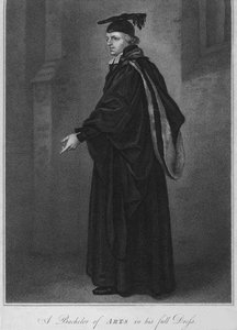 En Bachelor of Arts i sin fulde Kjole, 1796. af Anthony Cardon