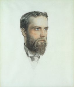 Head of a Man, 1904 (farvet kridt) af Anthony Frederick Augustus Sandys