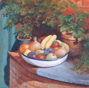 Frugt og grønt al Fresco, 2003 (akryl)