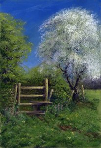 Springtime by the Stile, 2013 (pastel på papir)