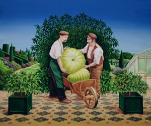 Gardeners, 1990 (akryl om bord)