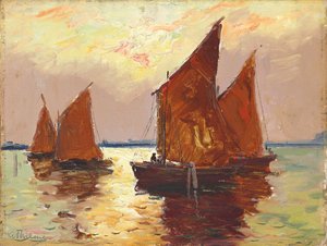 Venetian Waters (olie på lærred)