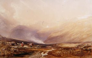 Snowdon af Anthony Vandyke Copley Fielding