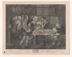 Landmandsgruppe på besøg hos en advokat Landsadvokaten og hans klienter (titel på objekt)