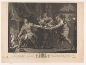 Manius Curius Dentatus afslår samniternes gaver Marcus Curius Dentatus afviser samniternes bestikkelse (titel på objekt) Malerier fra det syttende århundrede fra Devonshire-samlingen (serietitel)