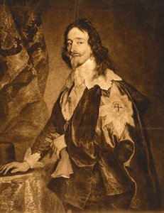 Portræt af Charles I (reproduktion, brun) af Anthony van (after) Dyck