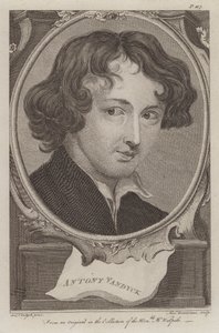 Sir Anthony van Dyck, flamsk kunstner aktiv i England (gravering) af Anthony van (after) Dyck