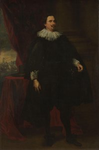 Portræt af et mandligt medlem af Van der Borcht-familien af Anthony van Dyck (follower of)