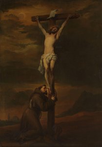 Sankt Frans beklager ved foden af korset af Anthony van Dyck (possibly copy after)