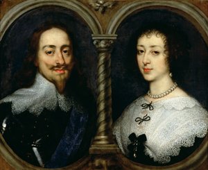 Charles I af England (1600-49) og dronning Henrietta Maria (1609-69) af Anthony van Dyck