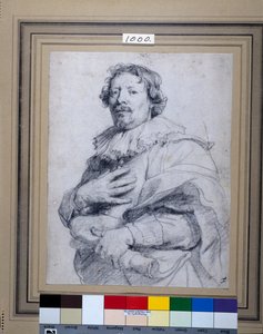 Gaspard de Crayer (sort kridt på hvidt papir) af Anthony van Dyck