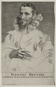 Portræt af Jan Brueghel af Anthony van Dyck