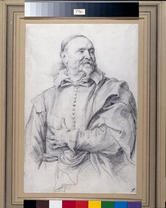 Jan Snellincx (sort kridt på hvidt papir) af Anthony van Dyck