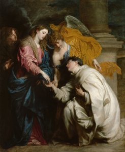 Visionen af ​​den salige Hermann af Steinfeld, kendt som Joseph (1150-1230) - Maleri af Sir Anthonis (Anton eller Antoon) van Dyck (1599-1641), olie på lærred (160x128 cm) af Anthony van Dyck