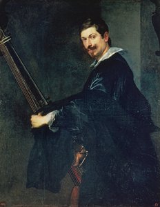 Mand med lut, portræt af musikeren Jacob Gaultier, lutenist ved det engelske hof af Anthony van Dyck