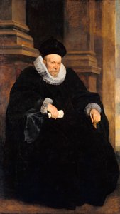 "" Portræt af en genovesisk gentleman "" (Portræt af en genovesisk gentleman) Maleri af Anthonis van Dyck (1599-1641) Olie på lærred c 1621 Dim 203x117,3 cm Staatliche Museen, Berlin af Anthony van Dyck