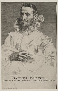Portræt af Jan Brueghel af Anthony van Dyck