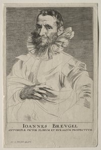Portræt af Jan Brueghel af Anthony van Dyck
