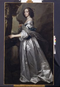 Portræt af Lady Frances Cranfield, Lady Buckhurst, senere grevinde af Dorset, ca. 1637-50 (olie på lærred) af Anthony van Dyck