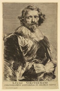 Portræt af Lucas Vorsterman I, fra Icons of Princes of Men af Anthony van Dyck