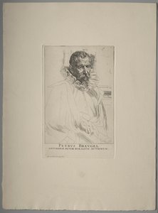 Portræt af Pieter Brueghel. af Anthony van Dyck