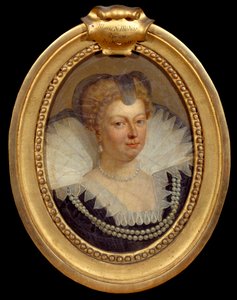 Portræt af dronning Mary af Medicis (Maria de Medici) (1573-1642) Maleri af Antoon Van Dyck (1599-1641) Chantilly fra det 17. århundrede, Musee Conde af Anthony van Dyck