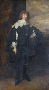 Portræt af William Cavendish, ændret med blåt skær af Anthony van Dyck