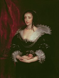 Dronning Henrietta Maria (1609-1669), dronningkonsort af Charles I af England, 1632 af Anthony van Dyck