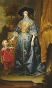 Dronning Henrietta Maria og hendes dværg Sir Jeffrey Hudson, ca. 1633