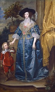 Dronning Henrietta Maria med Sir Jeffrey Hudson af Anthony van Dyck