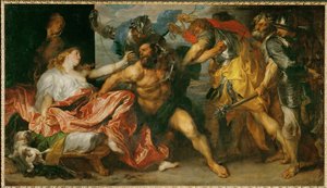 Samson taget til fange (maleri på lærred) af Anthony van Dyck
