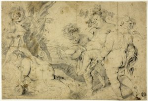 Den unge Bacchus og hans følgesvende af Anthony van Dyck