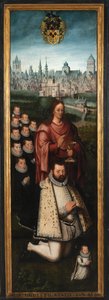 Portræt af Juan Pardo II og hans hustruer Anna Ingenieulandt og Maria Anchemant af Anthuenis (1536 1613) Claeissins or Claeissens