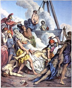 Macchabeernes martyrium, midten af det 19. århundrede (illustration) af Antoine (after) Dieu