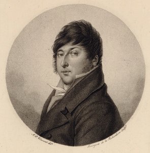 Portræt af komponisten Rodolphe Kreutzer 1766-1831. af Antoine Achille Bourgeois de La Richardiere