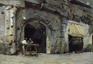 Rom, mørke butikker af Antoine Auguste Ernest Herbert or Hebert